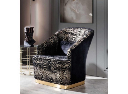 Modern luxury armchair wing chair single seater living room furniture stainless steel