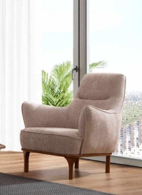 Beige Sofa Set Three Seater Armchair Luxury Armchair Beige Modern Furniture