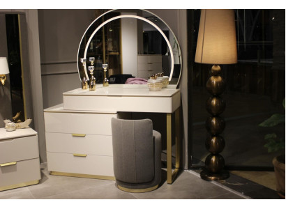 Dressing table set console mirror bedroom furniture design stool 3 pieces. new