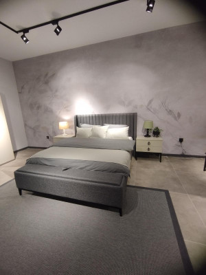 Luxurious Bedroom Set Designer Double bed Elegant 2x Bedside tables