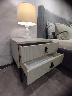 Bedroom Side table Luxury 2x Bedside tables Elegant Bedside tables 2x
