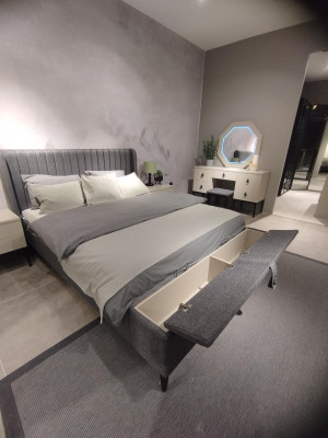 High quality elegant bedroom bed designer double bed new furniture