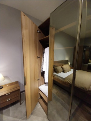 Bedroom Design Furniture Wardrobe Luxury Wood Brown Cabinets new
