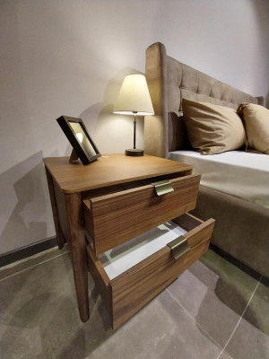 Bedroom Side table luxury Bedside table Art deco style Wood hotel new