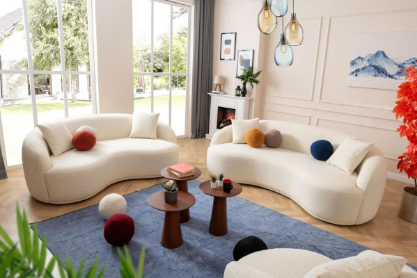 Living room set 3 pieces. Designer Sofa set 4+3+1 Seat Living landscape