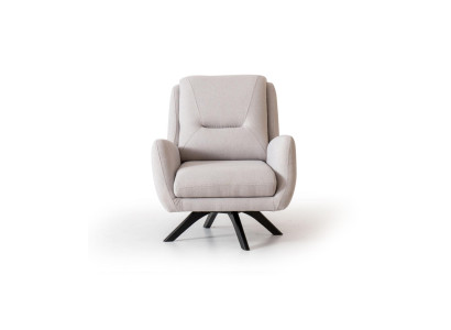 Armchair Modern White Living room Seat Furniture Textile Luxury Design Furniture Lounge Club