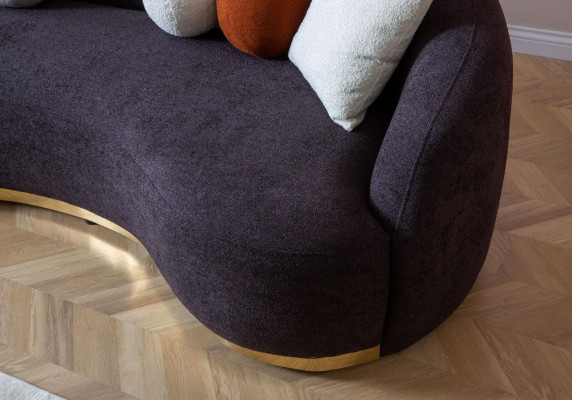 Designer Sofa 4 - Seater Brown Color Novelty in Living room Modern