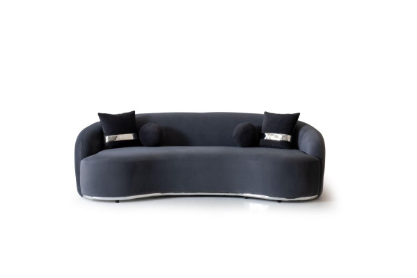 Designer Sofa 4 - Seater Black Sofas Couches Big xxl Seat Furniture 250cm