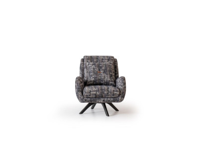 Designer Armchair Living room Luxury Furniture Gray Style Single Seater Lounge Club