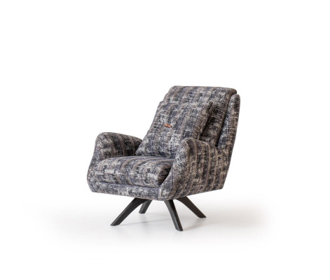 Designer Armchair Living room Luxury Furniture Gray Style Single Seater Lounge Club