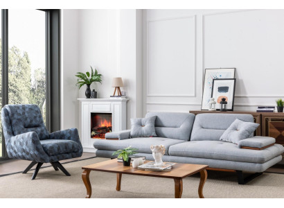 Modern Sofa set 3+1 Seater Living room Luxury Gray Couch Set Sets