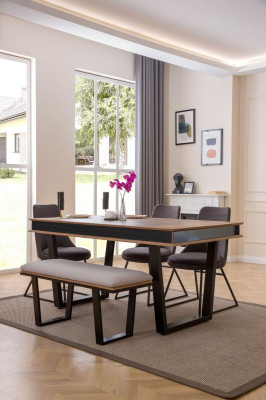 Complete e dining set Dining table 4x Chairs Dining set Stool Dining table Table 6 pieces.