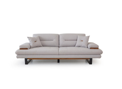 Designer Gray Sofa 3 Seat Modern Style Furniture in Living room 238cm Couches