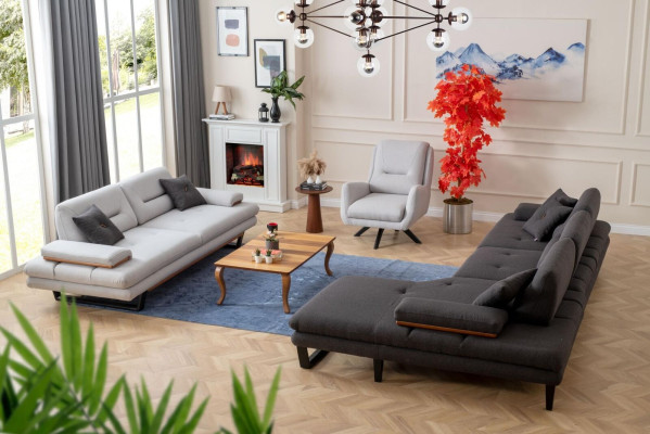 Modern Sofa set 3 + 1 Seater and Corner sofa L-shape Designer Furniture new