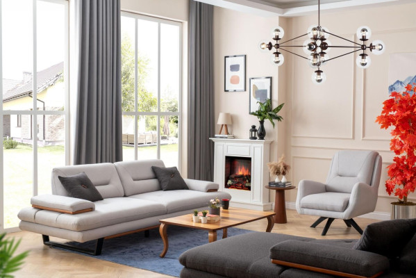 Modern Sofa set 3 + 1 Seater and Corner sofa L-shape Designer Furniture new
