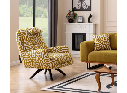 Armchair Modern Green Living room Seat Furniture Textile Luxury Design Furniture Lounge