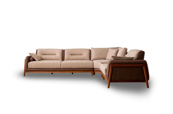 Luxury Corner sofa L-shape Beige Living room Furniture Couch Multifunction Couches Modern