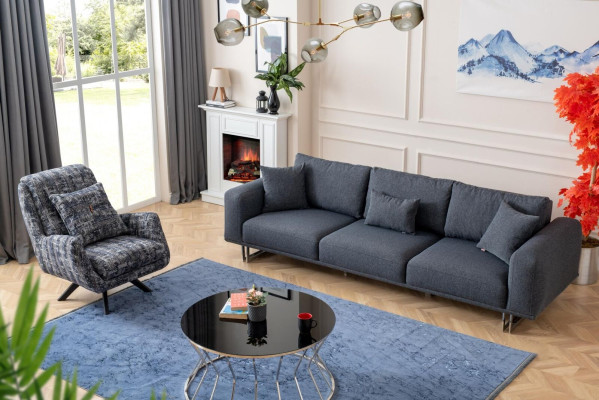 Sofa set 4+1 Seater Luxury Suite Set Sofas Armchair Fabric Upholstery