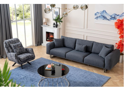 Sofa set 4+1 Seater Luxury Suite Set Sofas Armchair Fabric Upholstery