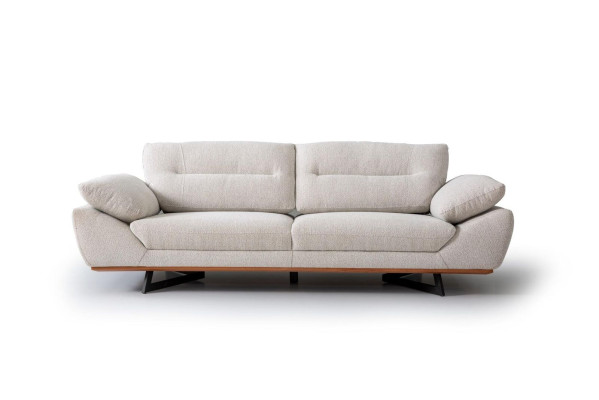 Comfort Designer Sofa 3 Seater Couch Upholstery Sofas Design White in Living room