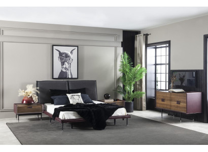 Bedroom Set Complete Wardrobe Bedside tables Bed Wardrobe 4 pieces.