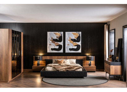 Luxury Hotel Bedroom Set Chest of drawers Wardrobe Bedside table Bed 6pcs.