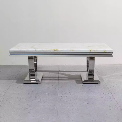 Modern gray coffee table stainless steel table living room tables luxury design