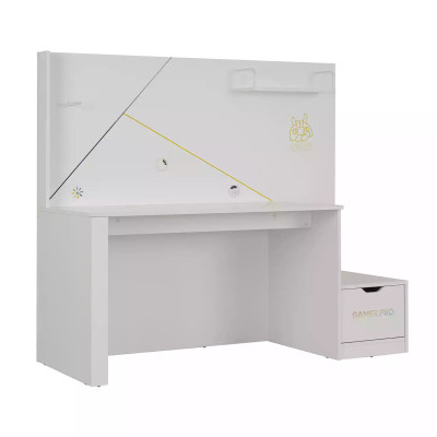 Luxury Gaming Table Desk Gamer Computer desk PC Wood White new