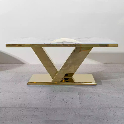 Dining Room Furniture Designer Dining table Stainless Steel Table Gold Modern Tables