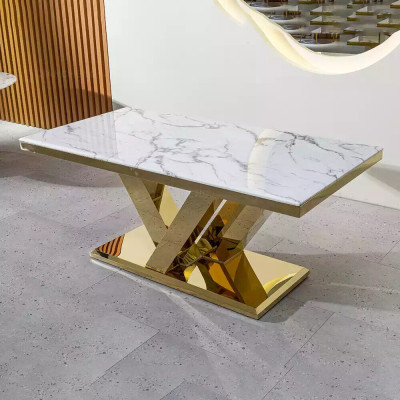 Dining Room Furniture Designer Dining table Stainless Steel Table Gold Modern Tables
