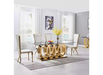 Modern Dining table Stainless steel table Dining room Tables Designer Furniture Tables