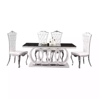Modern Dining table Stainless steel table Dining room Tables Designer Furniture Tables