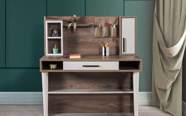 Complete's youth room set bed bookshelf bedside table wooden furniture 5 pieces
