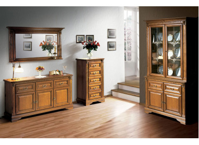 Living room Wardrobe Chest of drawers Italy Mirror Classic s Set 3pcs Wood