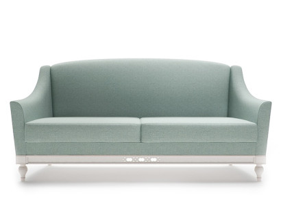 Chippendale Sofa 3 Seater Country House Fabric Sofa with Wood Designer Suite