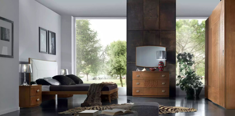 Bedroom Set Bed 2x Bedside table Chest of drawers 6-piece Design Luxus Complete