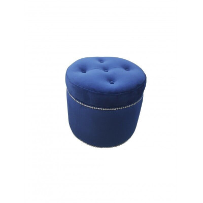 Chesterfield Pouf Textile Footstool Round Stool Upholstered Stool Seat new