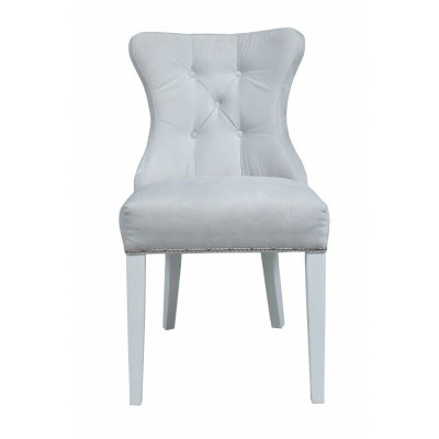 Designer Gray x2 Chairs Chesterfield Hotel Suite Upholstery Group x2 Set