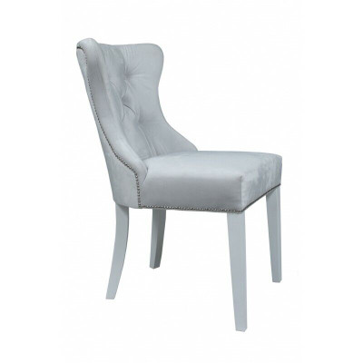 Designer Gray x2 Chairs Chesterfield Hotel Suite Upholstery Group x2 Set