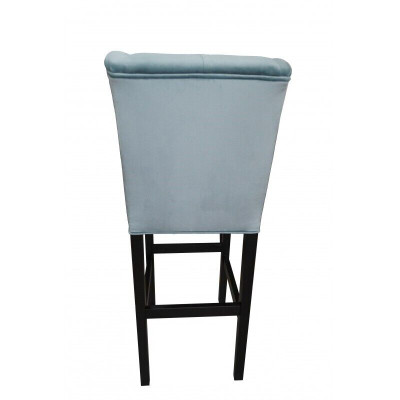 Blue Bar Stool Set of 2 Fabric Bar Chairs Bar Stool Counter Chair Chesterfield Chairs