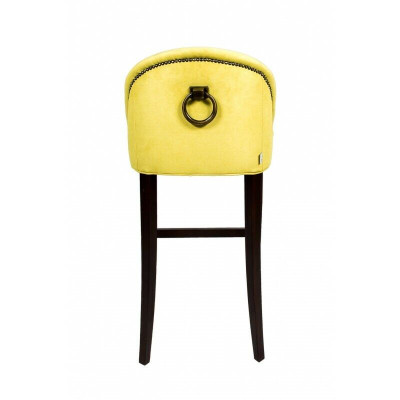 Yellow bar stool set bar chairs set of 6 fabric seats luxurious seating furniture