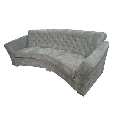 Three Seater Half Round Couch Chesterfield Upholstery Sofa Couches Beige
