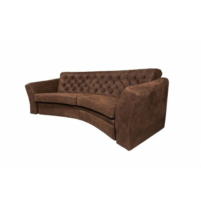 Three Seater Half Round Couch Chesterfield Upholstery Sofa Couches Beige