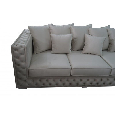 Chesterfield Design Sofa Corner sofa Upholstery Seat Corner suite Modern Textile