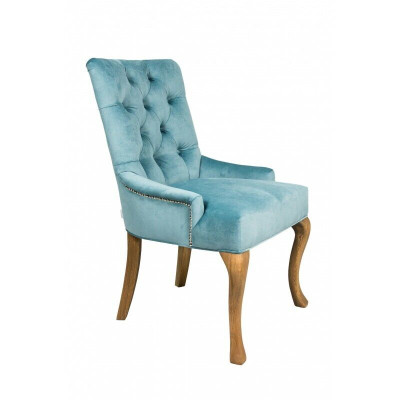 Modern HellBlue e Chesterfield chair set Designer armchairs Luxurious seating furniture
