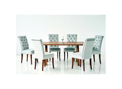 Modern Chesterfield Dining room Suite Luxurious Dining table x6 Chesterfield Chairs