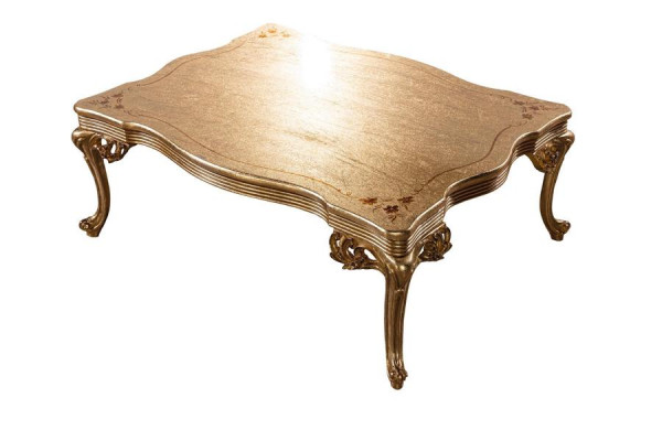 Baroque Rococo Gold Solid wood Coffee table for the Living room