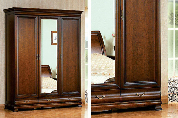 Classic r Large Mirror Wall mirror Hanging mirror Wooden frame Coat rack N-LP