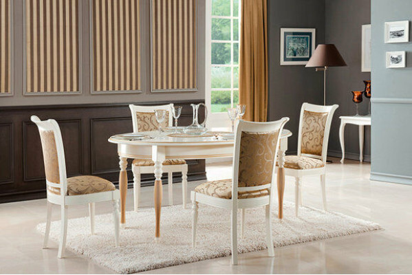 Classic r White -Brown Chair Designer Wooden Chair Dining room chair King chair