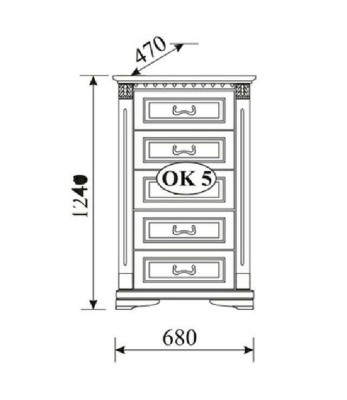 Classic Chest of drawers Chests of drawers Wardrobe Sideboard Solid Furniture Colonial new OK5